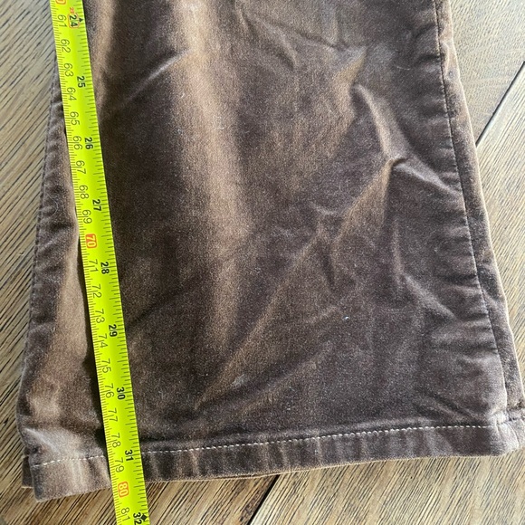 Banana Republic Coconut Brown Soft Velvet High Rise Flare Long Pants - Picture 6 of 11